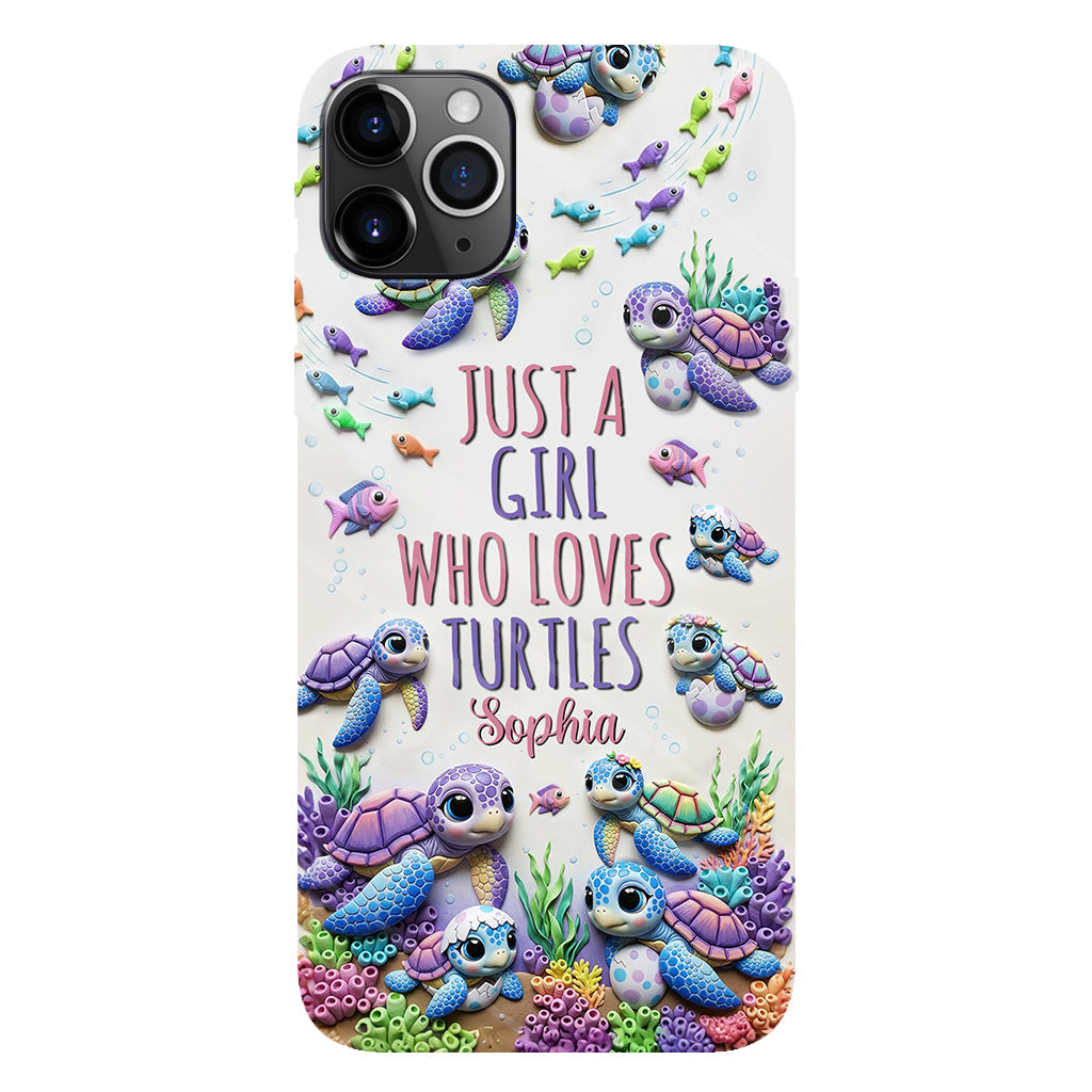 Just A Girl Who Loves Turtles - Personalized Turtle Full Print Phone Case