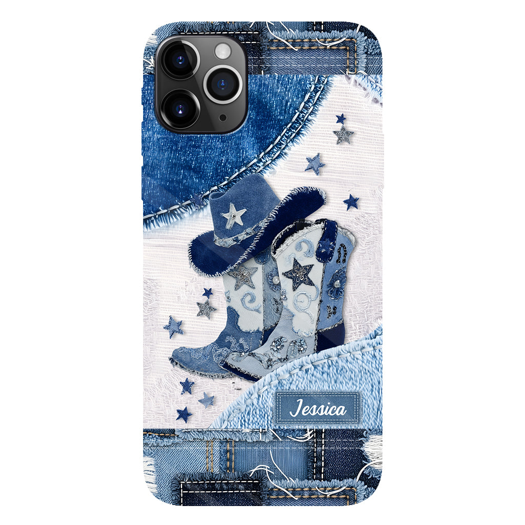Bottes de cowgirl - Coque de téléphone personnalisée avec motif cowgirl