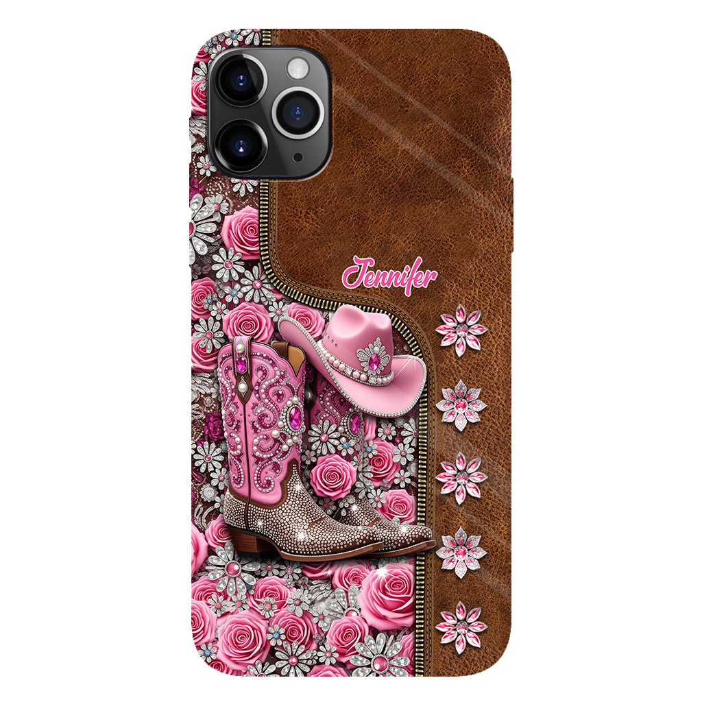 Magnifiques bottes de cowgirl - Coque de téléphone personnalisée avec motif cowgirl
