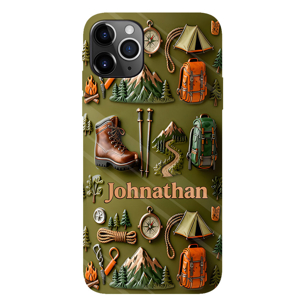 La randonnée me rend heureux - Coque de téléphone personnalisée avec impression intégrale « La randonnée me rend heureux »