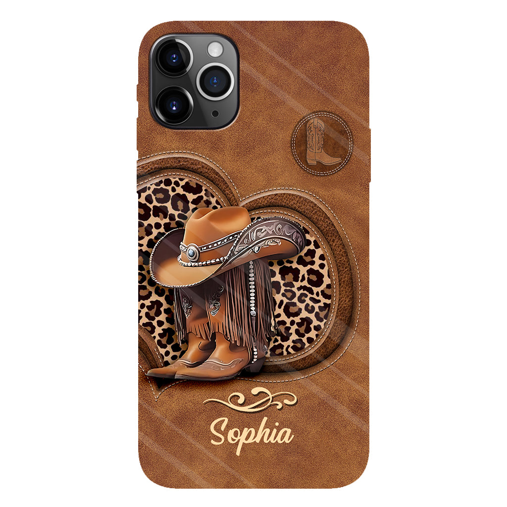 Bottes de cowgirl - Coque de téléphone personnalisée avec motif cowgirl