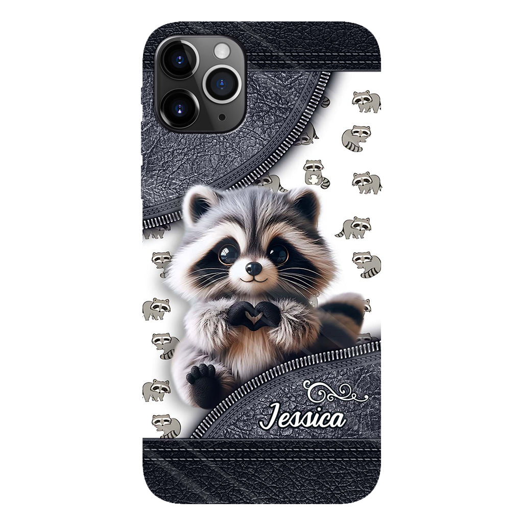 Adorable raton laveur - Coque de téléphone personnalisée avec motif raton laveur intégral