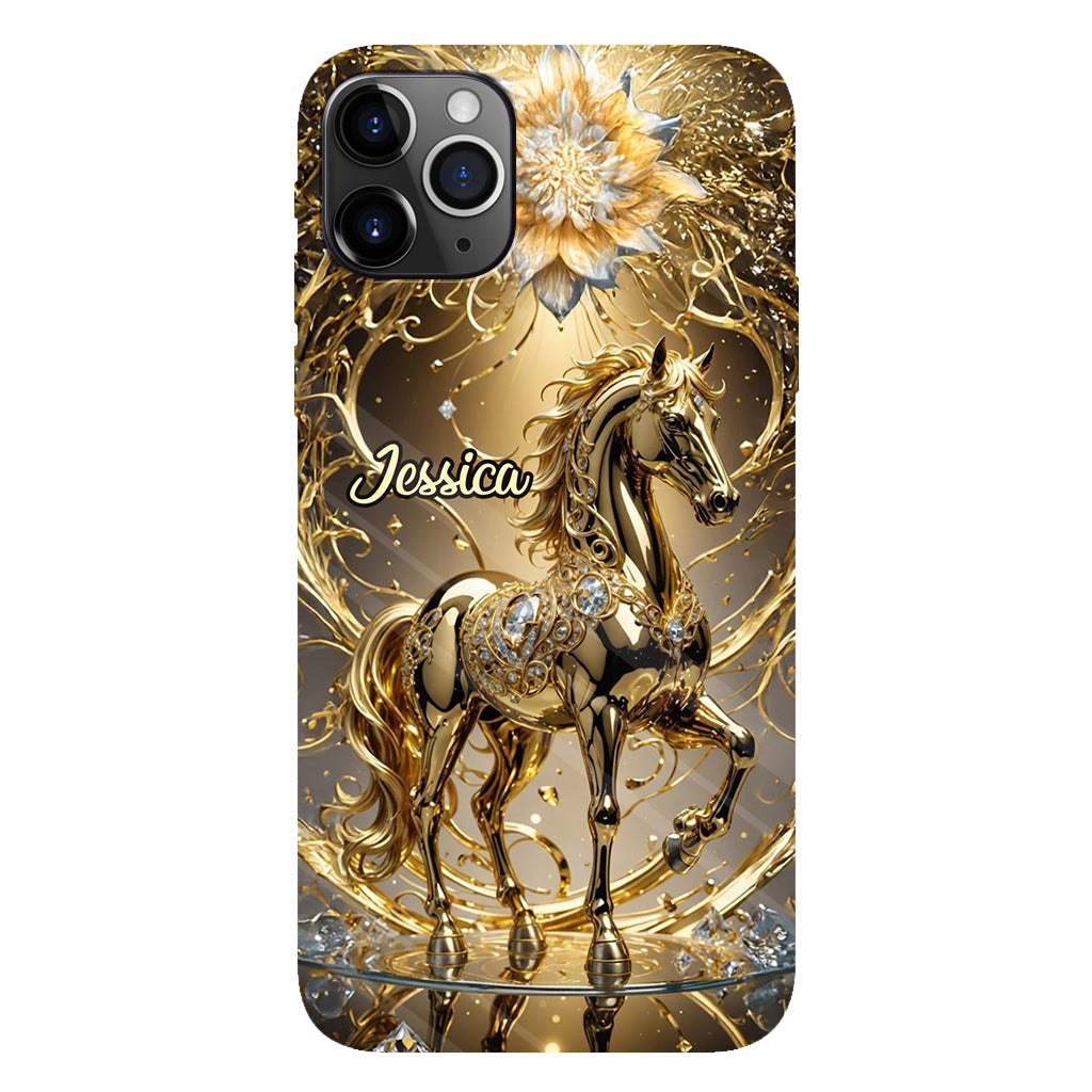 Coque de téléphone personnalisée avec motif cheval « Magnifique Cheval »