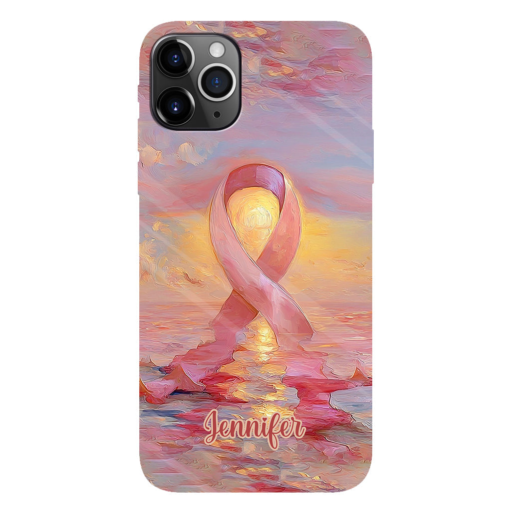 Guerrières fortes - Coque de téléphone personnalisée avec impression intégrale pour la sensibilisation au cancer du sein