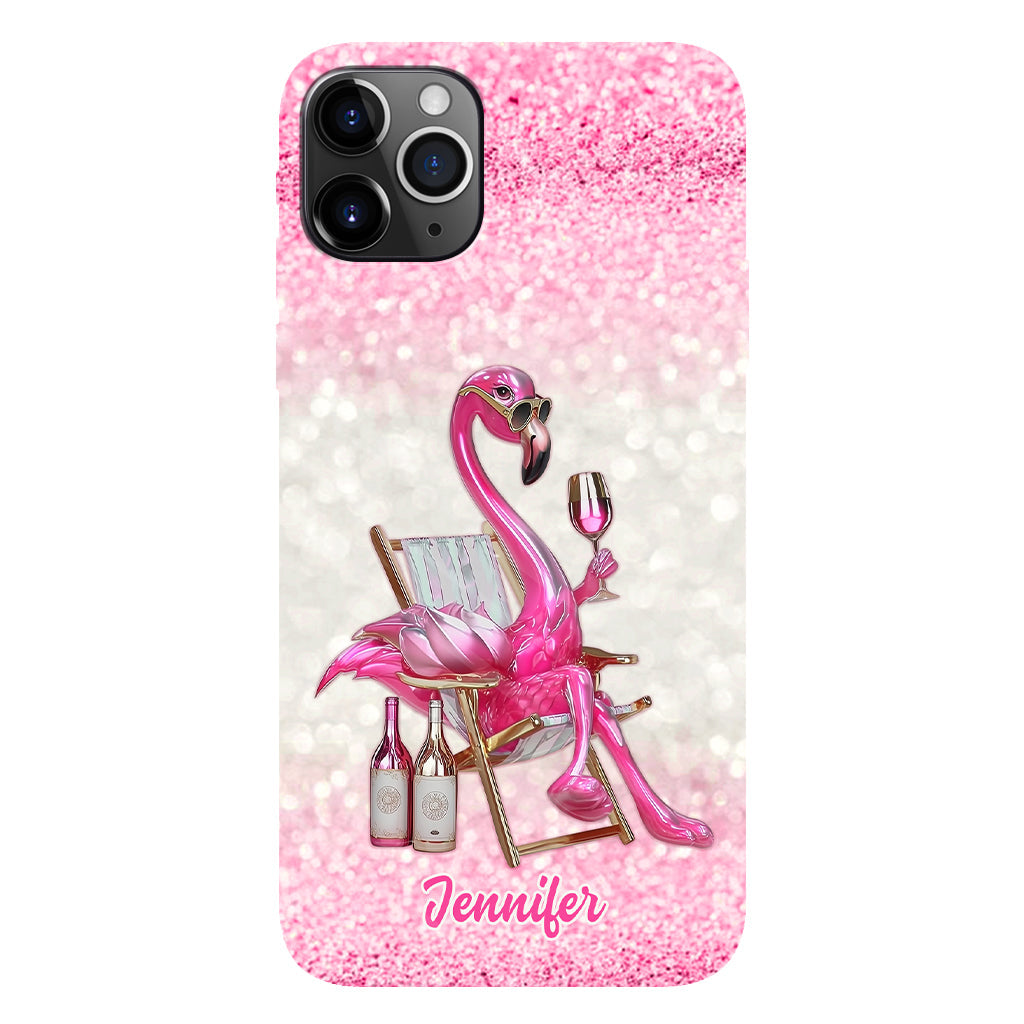 Be a Flamingo In a Flock of Pigeons - Personalized Flamingo Full Print Phone Case
