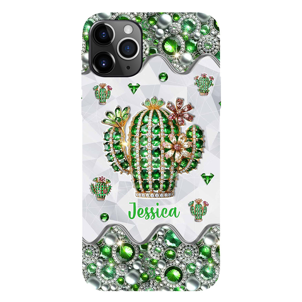 Coque de téléphone personnalisée « Love Cactus » avec motif cactus intégral