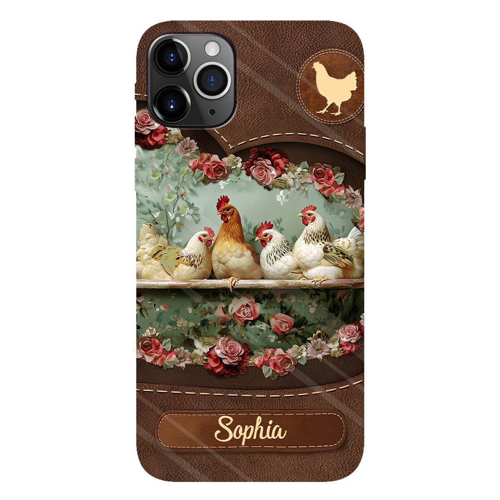 Coque de téléphone personnalisée Chicken Lady - Motif poulet intégral