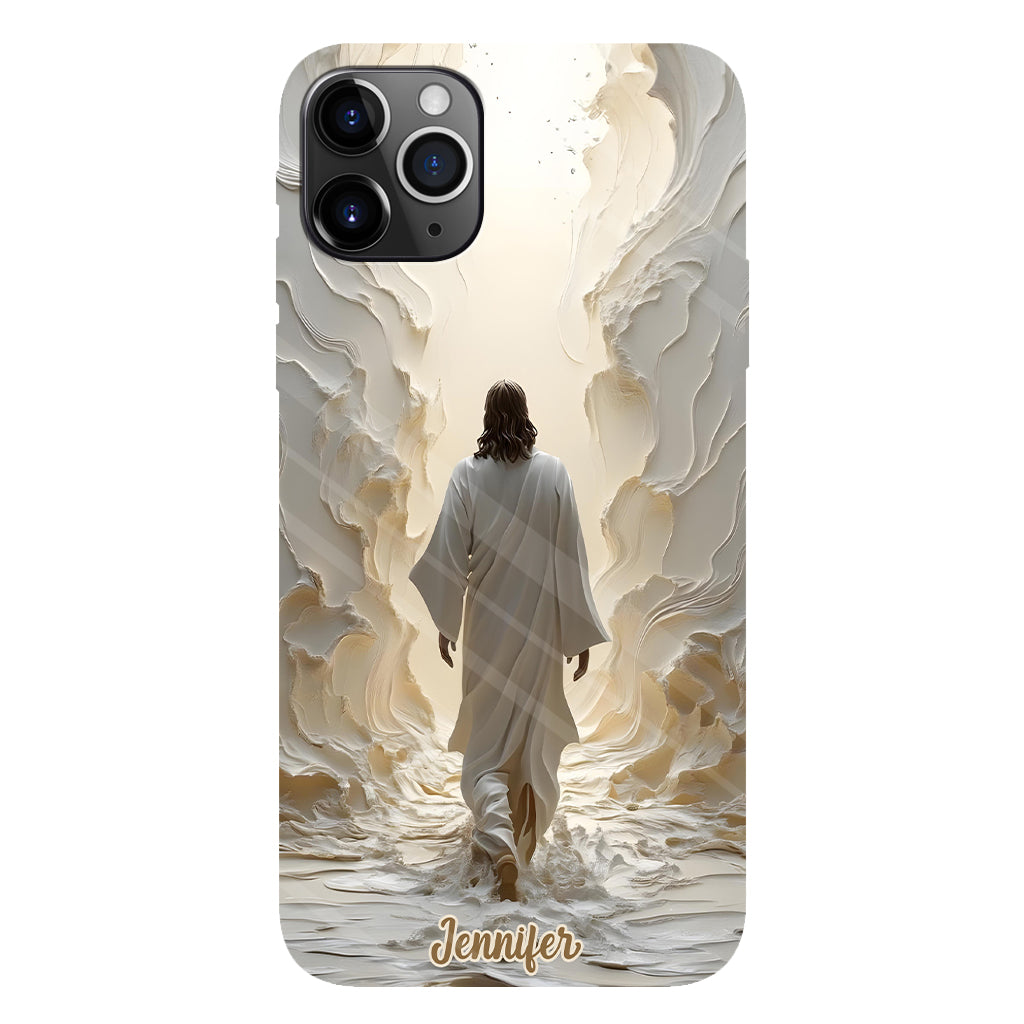 Marchez avec Dieu - Coque de téléphone personnalisée avec impression chrétienne intégrale