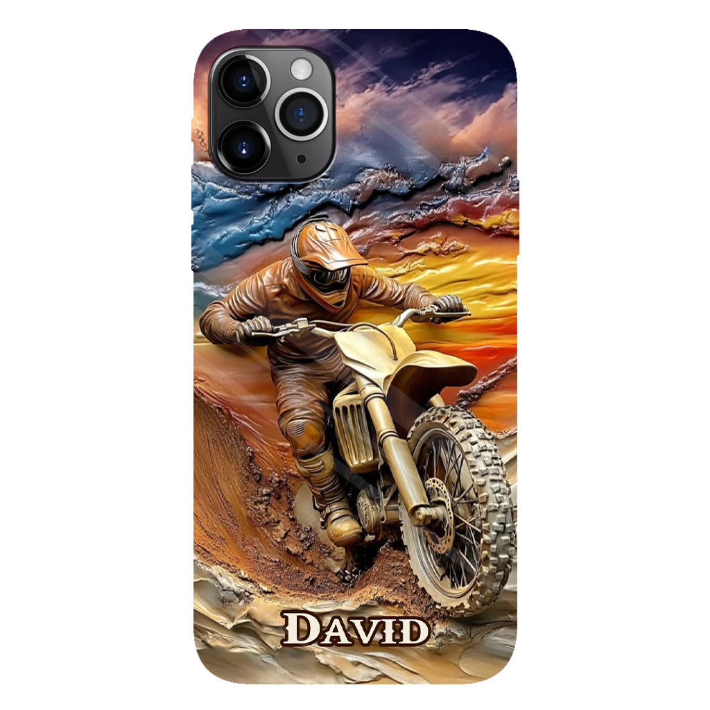 Born To Ride - Personalized Dirt Bike Full Print Phone Case