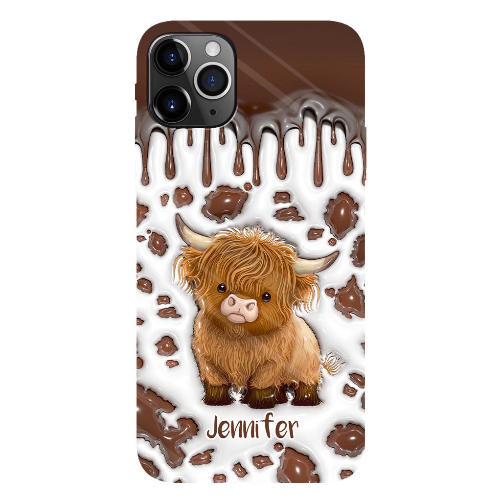 Juste une fille qui aime les vaches des Highlands - Coque de téléphone personnalisée avec impression intégrale