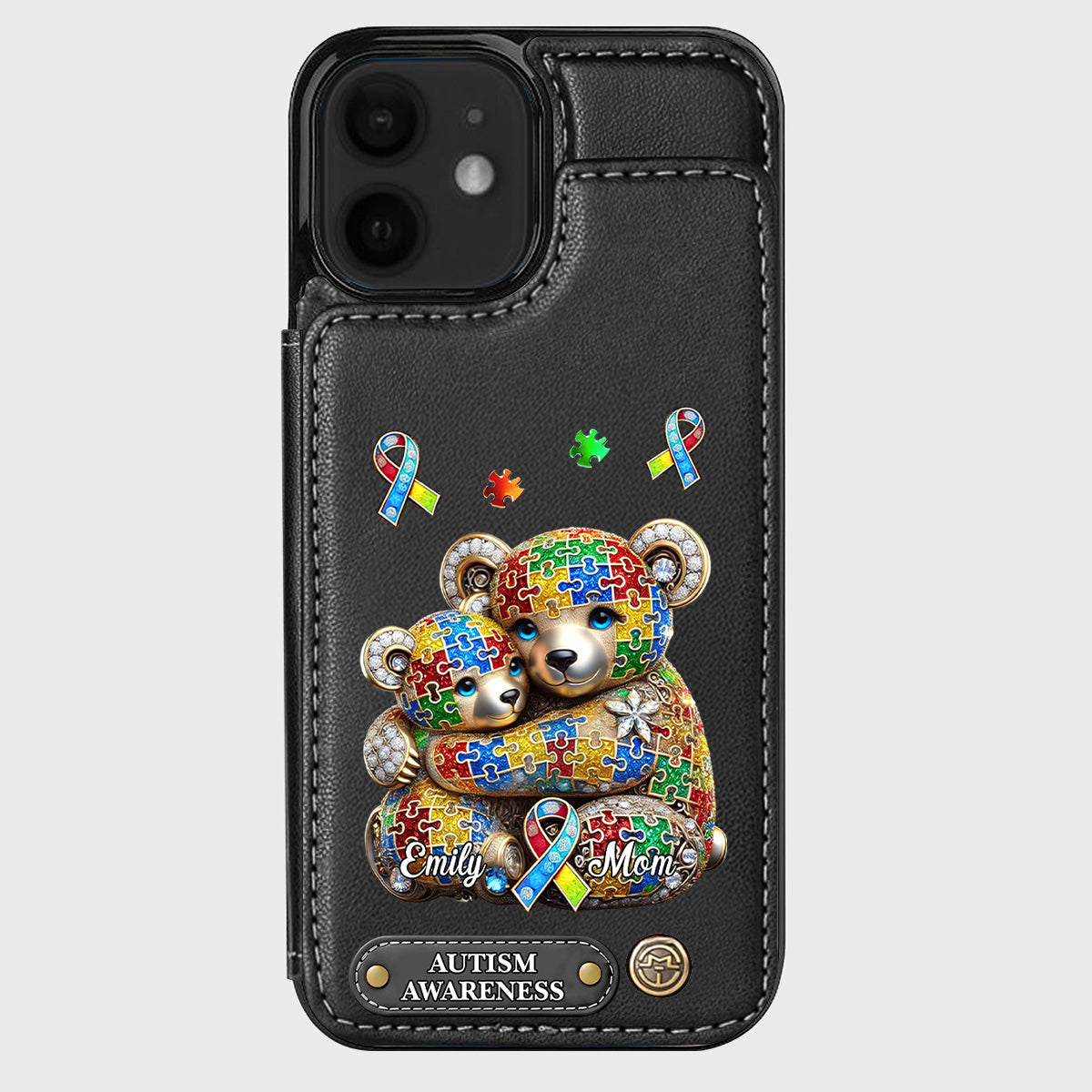 Strong Mama - Personalized Autism Awareness Wallet Phone Case