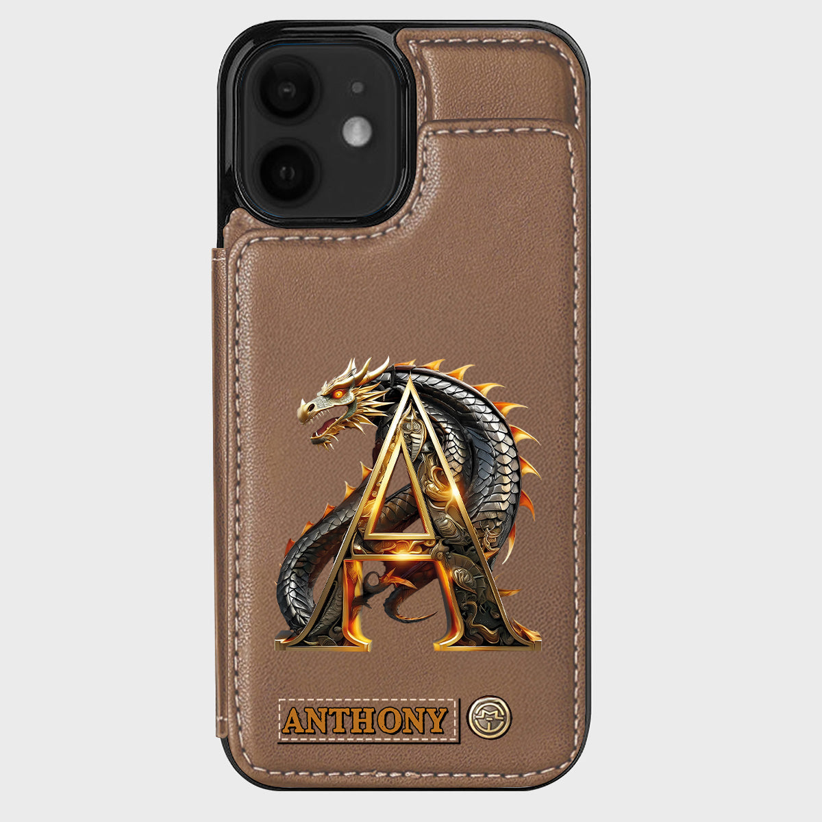 Étui portefeuille personnalisé Dragon Love pour téléphone