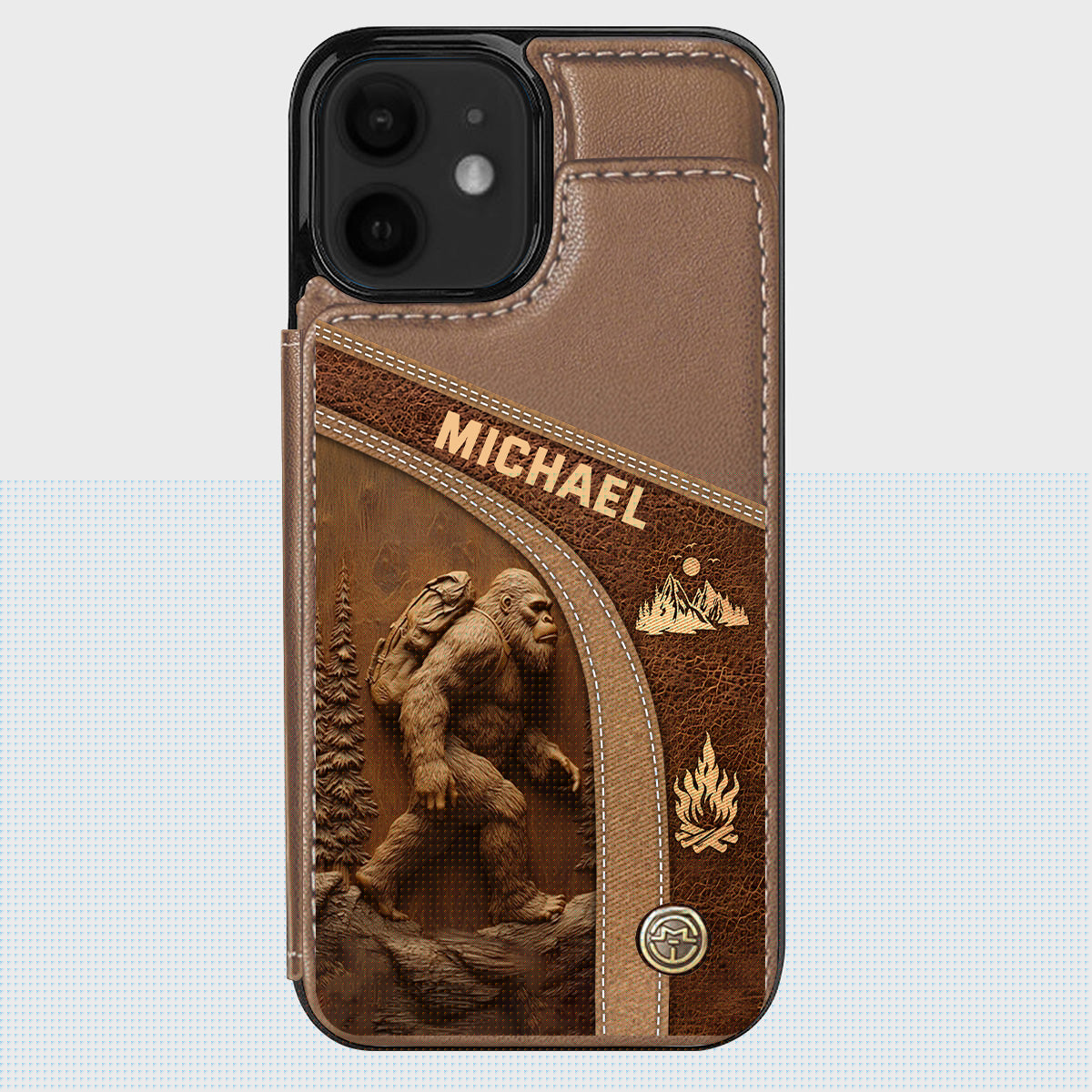 Étui portefeuille de randonnée personnalisé Sasquatch