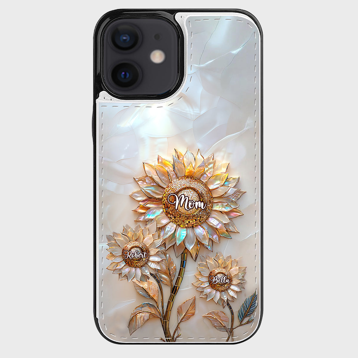 Bonne fête des mères ! Étui portefeuille pliable personnalisé pour téléphone portable.
