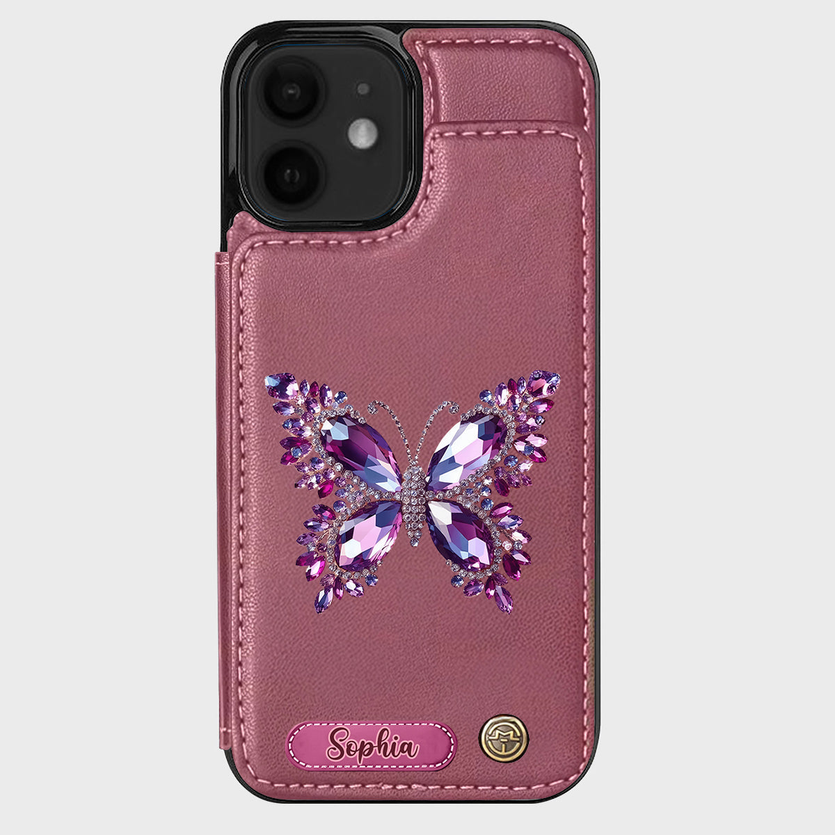 Magnifique papillon - Étui portefeuille personnalisé pour téléphone avec papillon