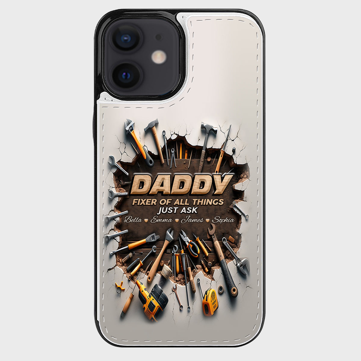 Étui portefeuille pliable personnalisé pour papa, le réparateur de tout -