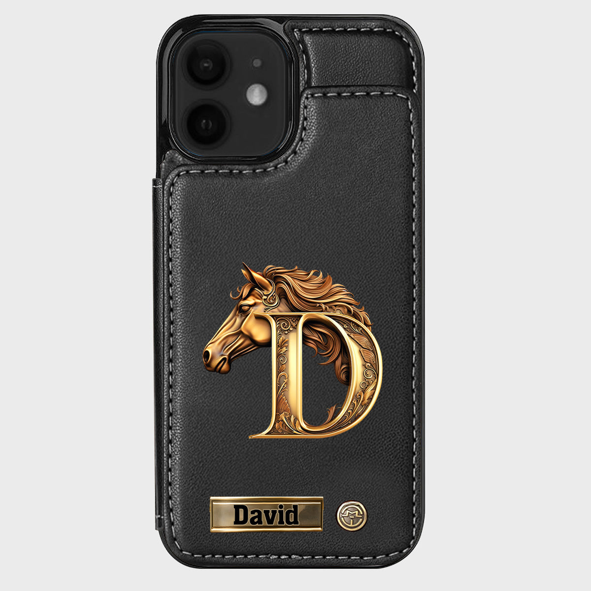 Étui portefeuille personnalisé pour téléphone Love Horse
