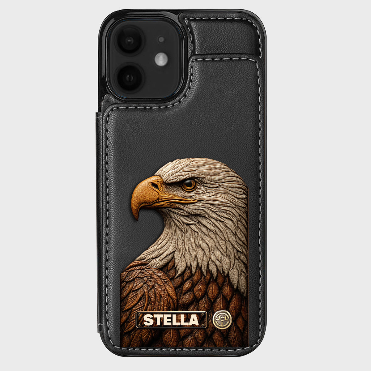 Majestic Eagle - Étui portefeuille personnalisé avec aigle à tête blanche