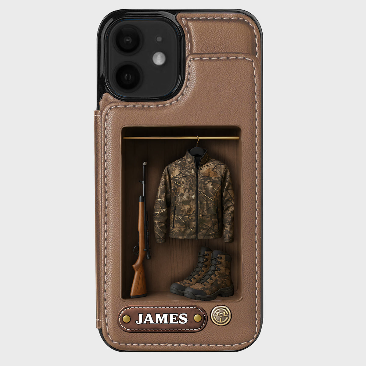 Passionné de chasse - Étui portefeuille personnalisé pour téléphone sur le thème de la chasse