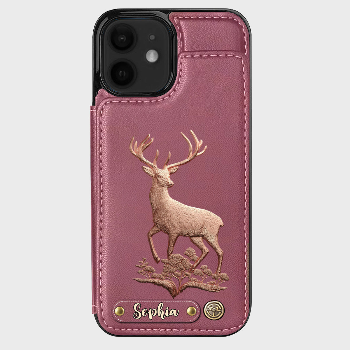 Étui portefeuille personnalisé Country Girl - Étui de téléphone à motif chasse