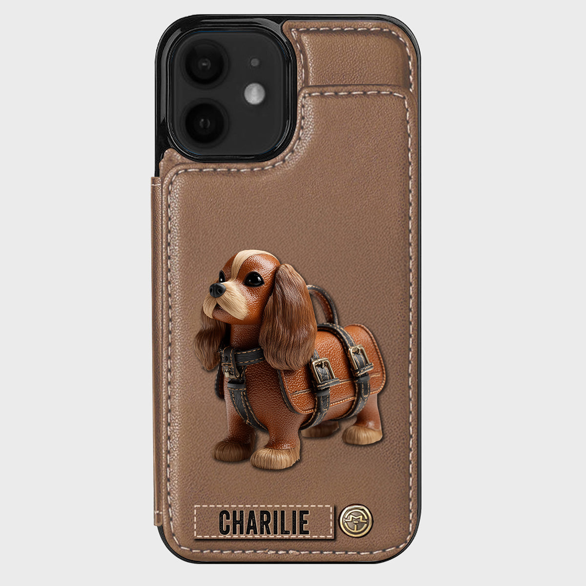 Cute Cavalier King Charles Spaniel - Personalized Dog Wallet Phone Case