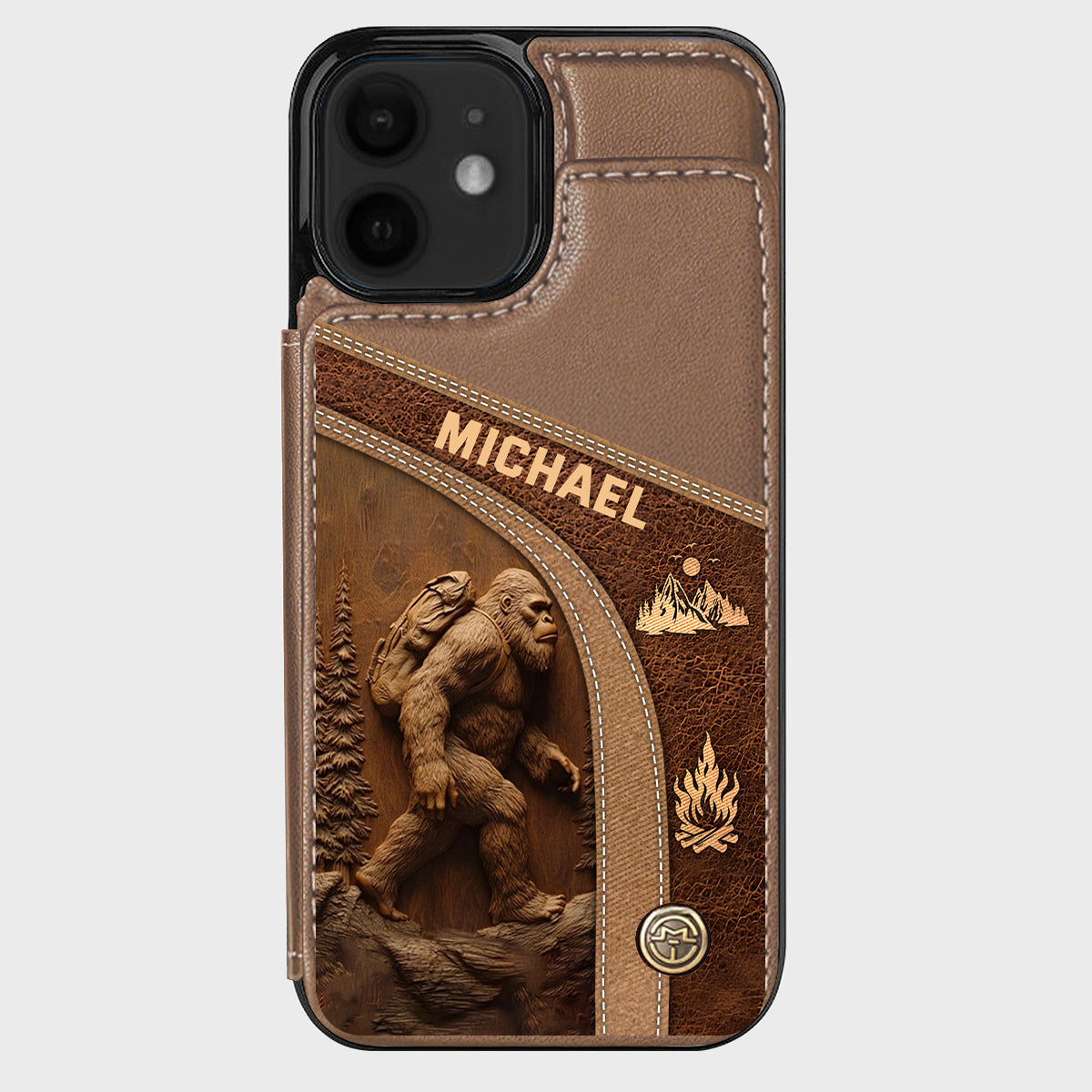 Étui portefeuille de randonnée personnalisé Sasquatch