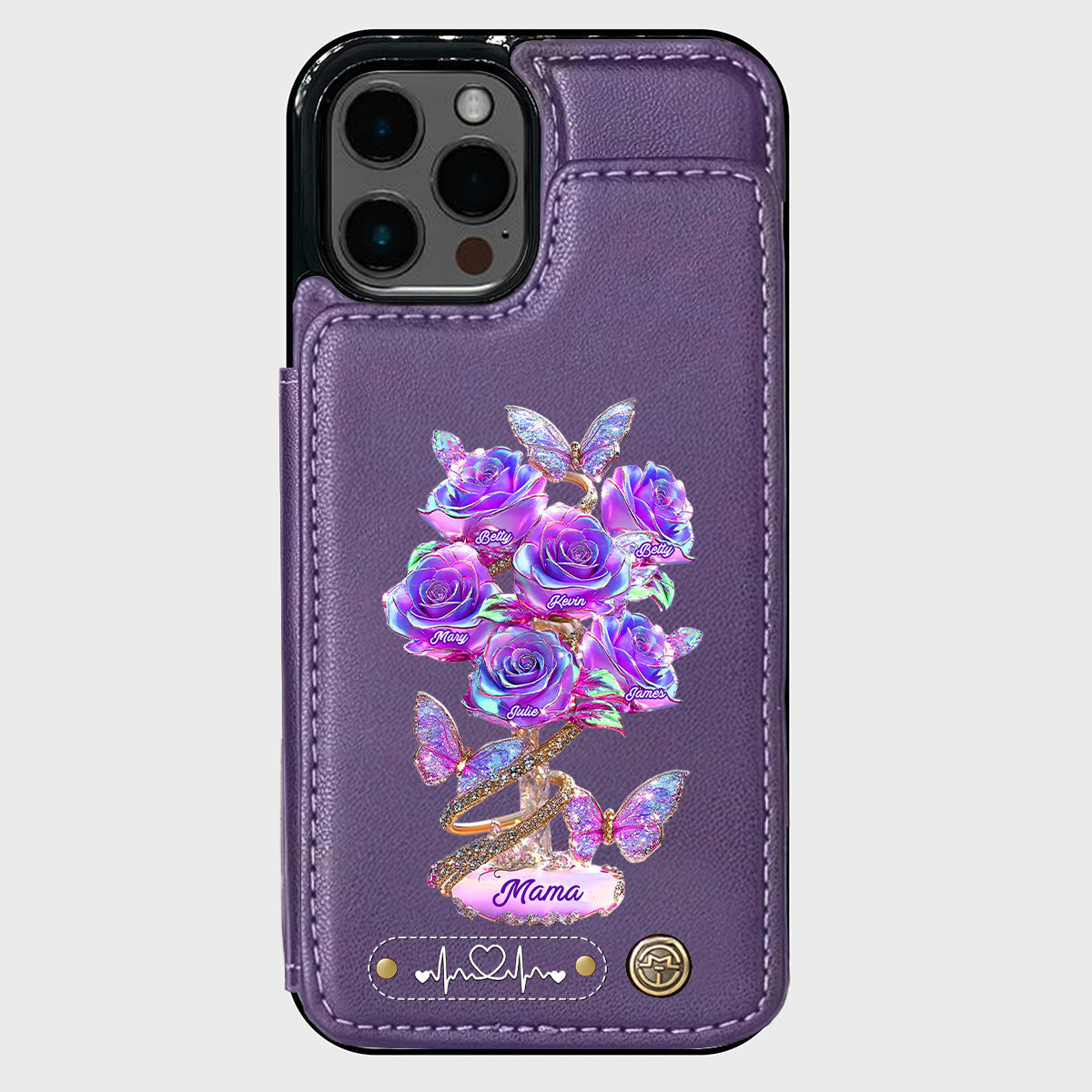 Meilleure maman du monde - Étui portefeuille personnalisé pour téléphone - Maman