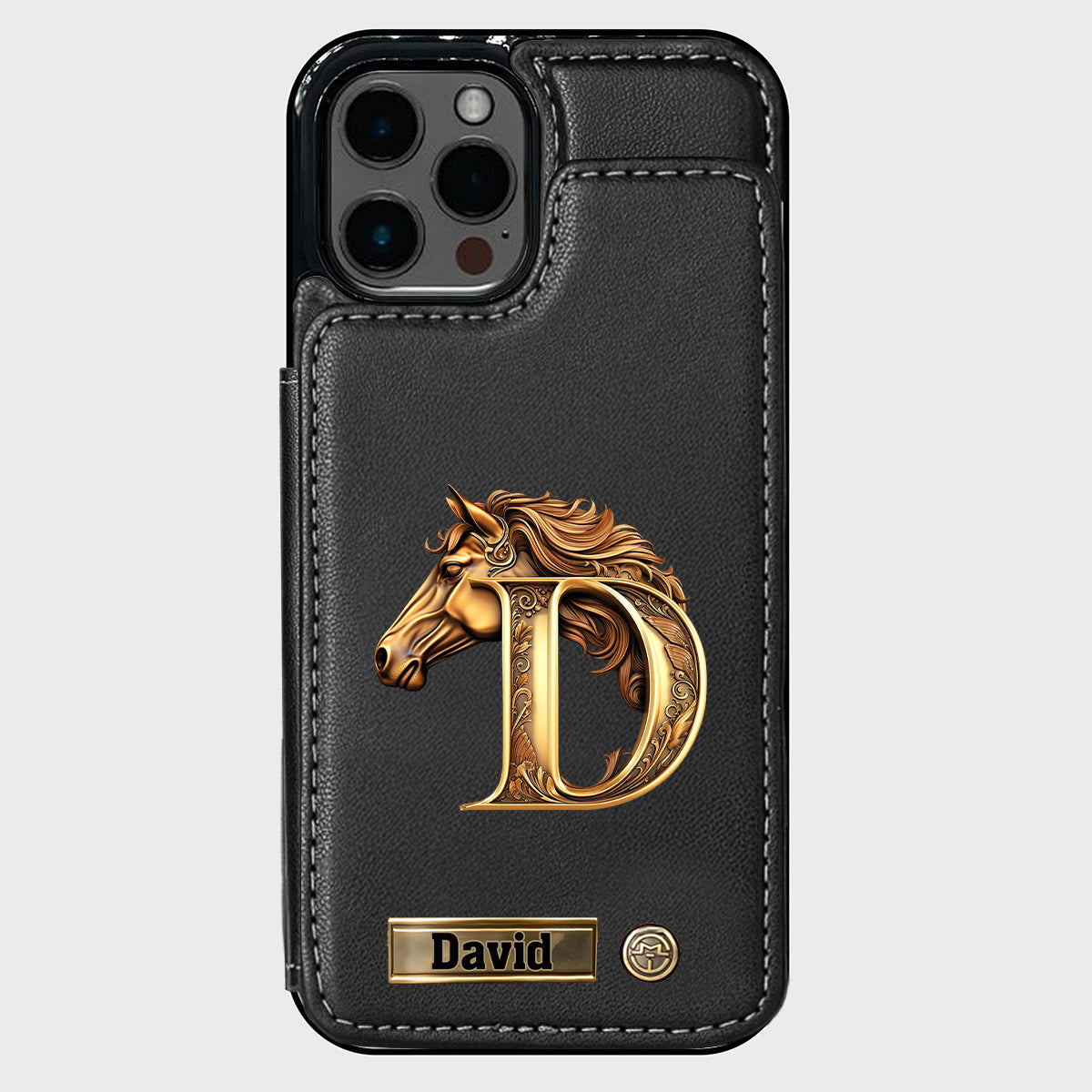 Étui portefeuille personnalisé pour téléphone Love Horse
