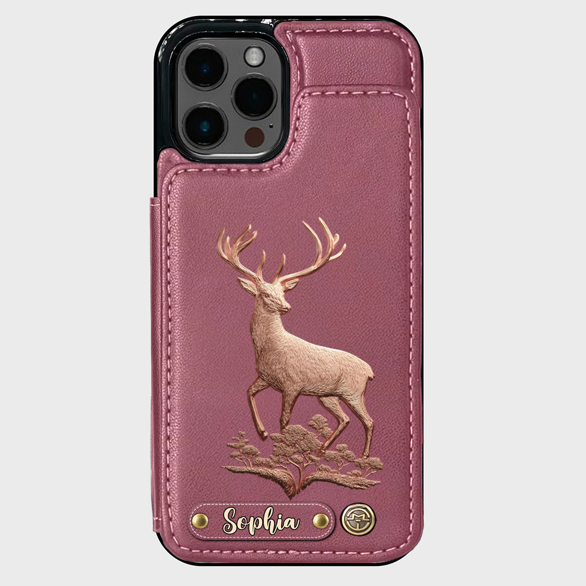 Étui portefeuille personnalisé Country Girl - Étui de téléphone à motif chasse