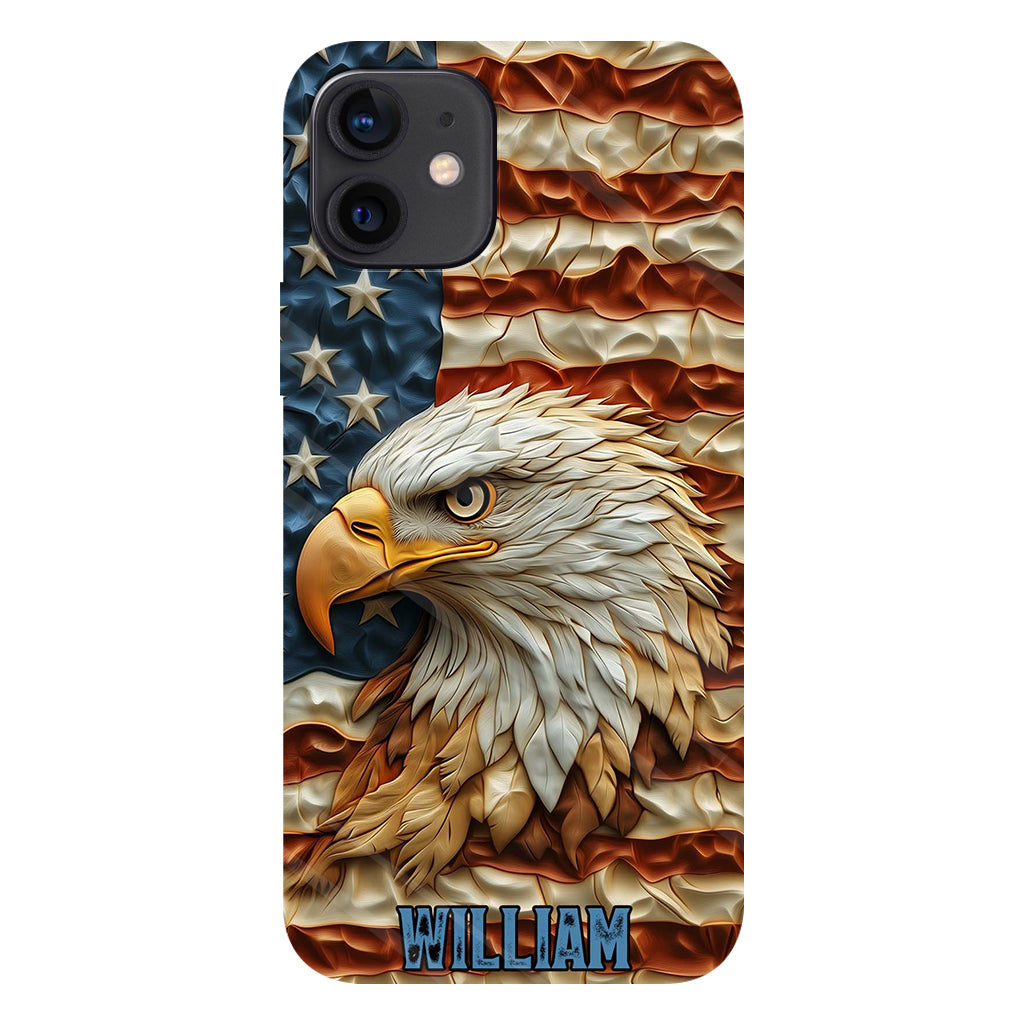 Strong Eagle - Coque de téléphone personnalisée avec aigle à tête blanche et impression intégrale
