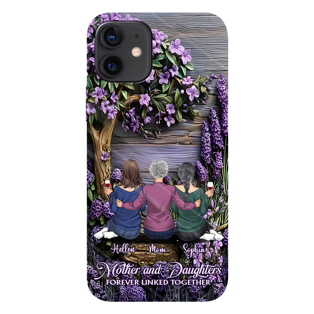 Mother And Daughters Forever Linked Together - Personalized Mother Full Print Phone Case