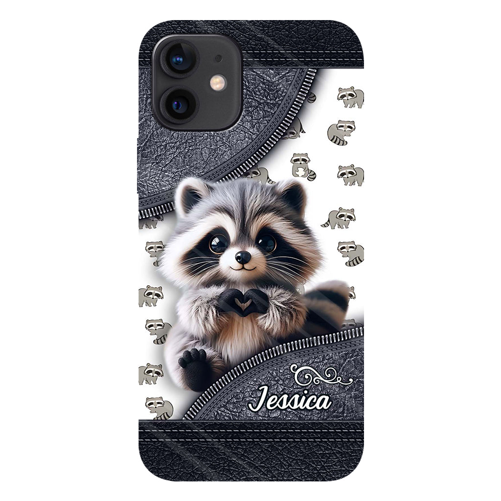 Adorable raton laveur - Coque de téléphone personnalisée avec motif raton laveur intégral