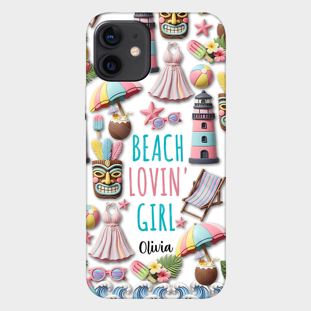 Beach Lovin' Girl - Personalized Sea Lover Full Print Phone Case