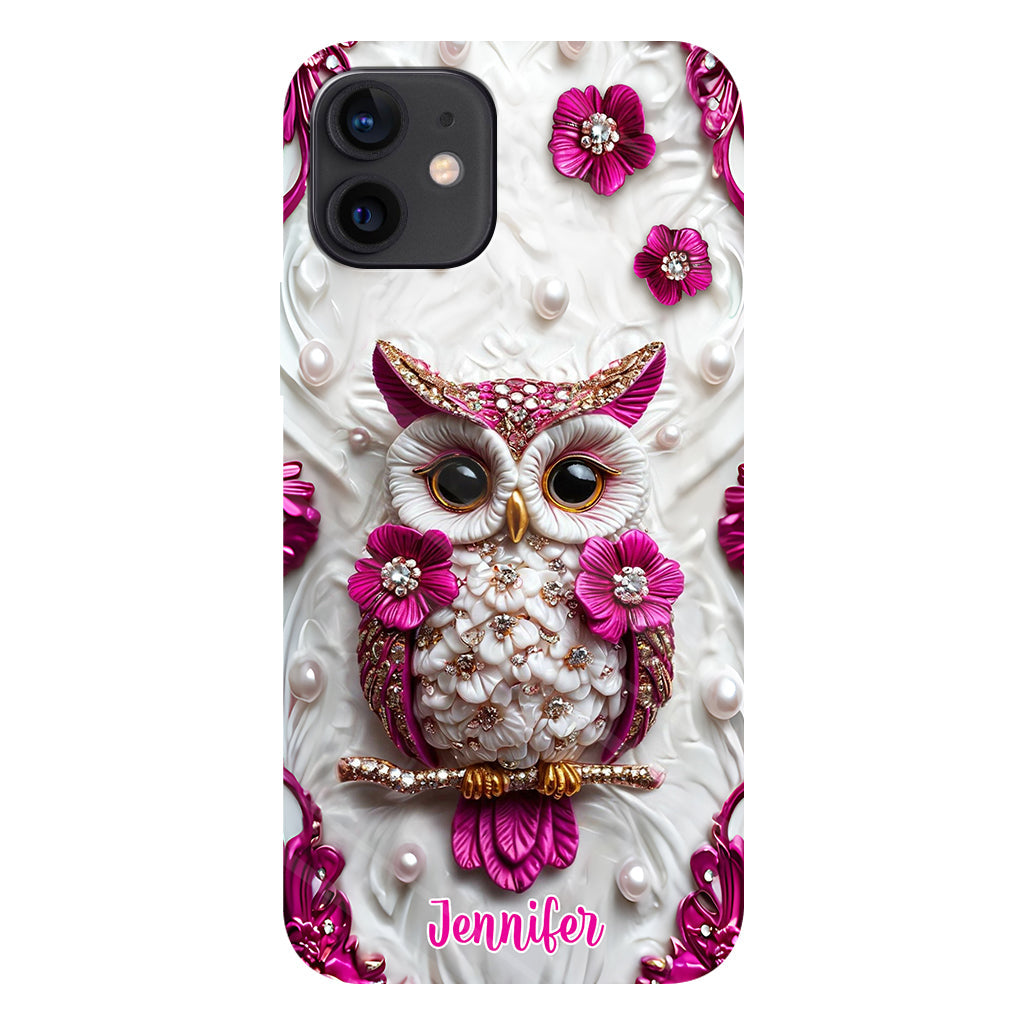 Magnifique hibou - Coque de téléphone personnalisée avec motif hibou intégral
