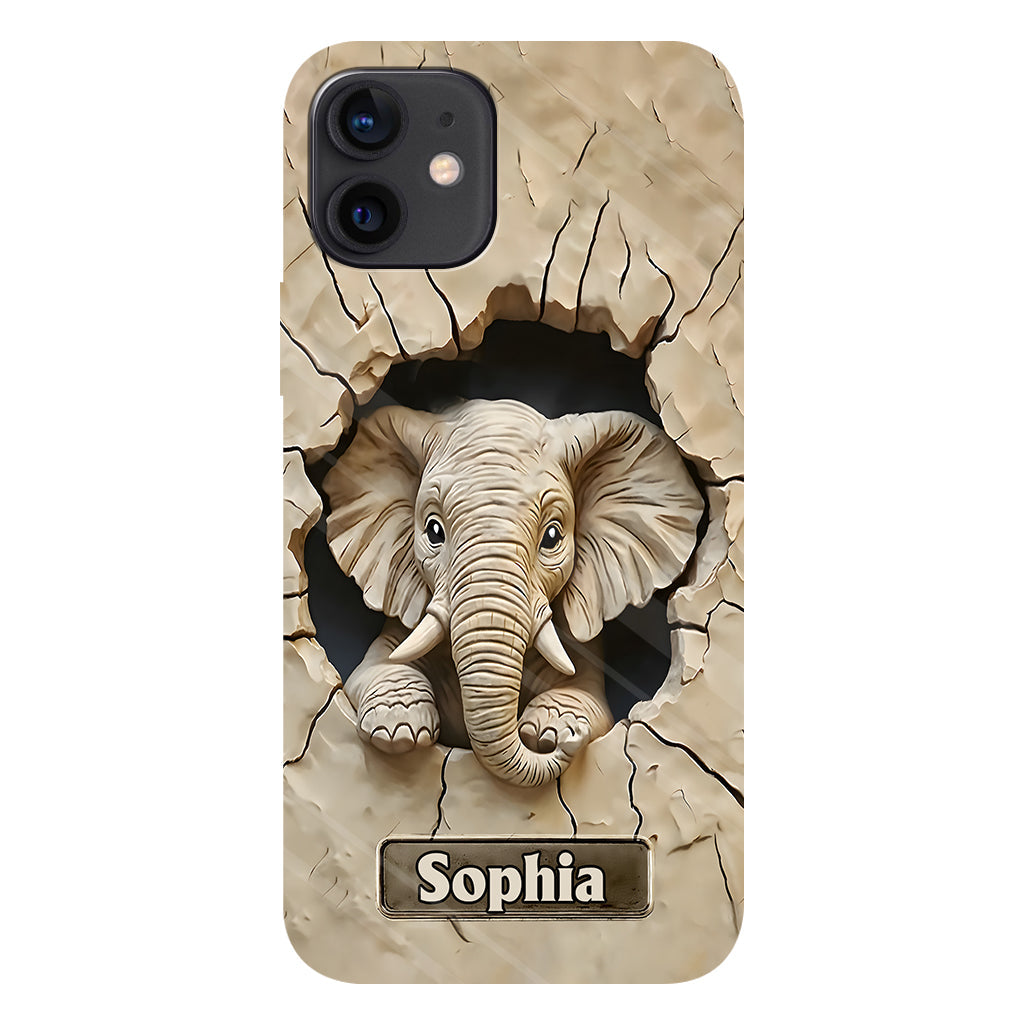 Love Elephant - Personalized Elephant Full Print Phone Case