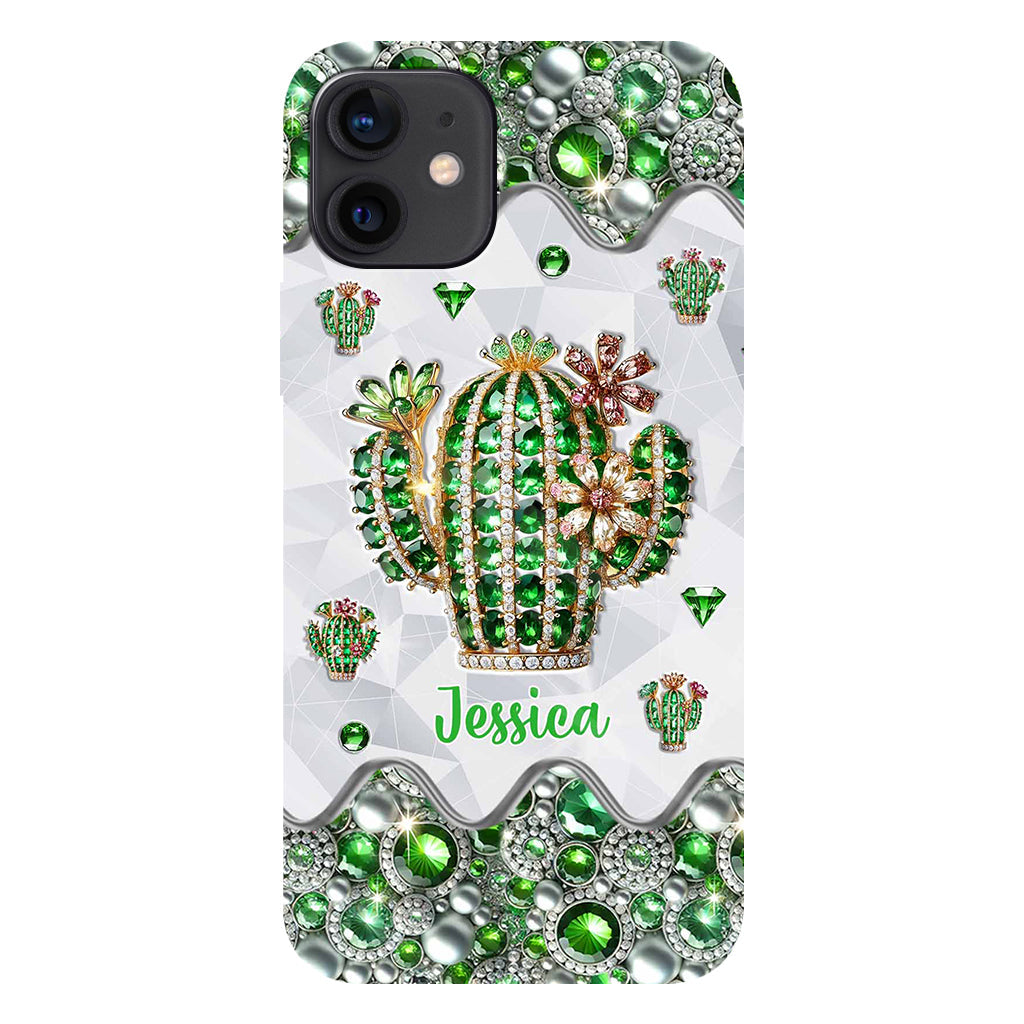 Coque de téléphone personnalisée « Love Cactus » avec motif cactus intégral