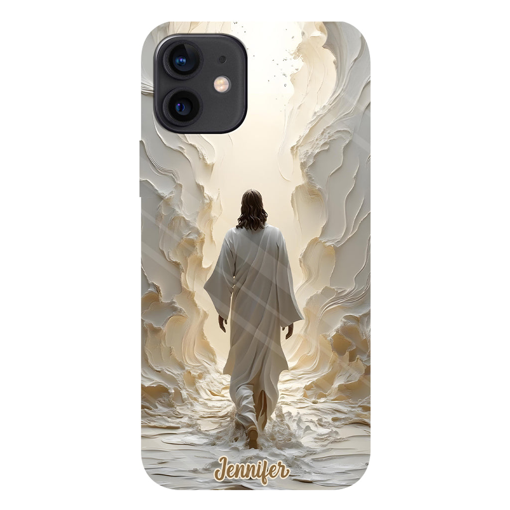 Marchez avec Dieu - Coque de téléphone personnalisée avec impression chrétienne intégrale
