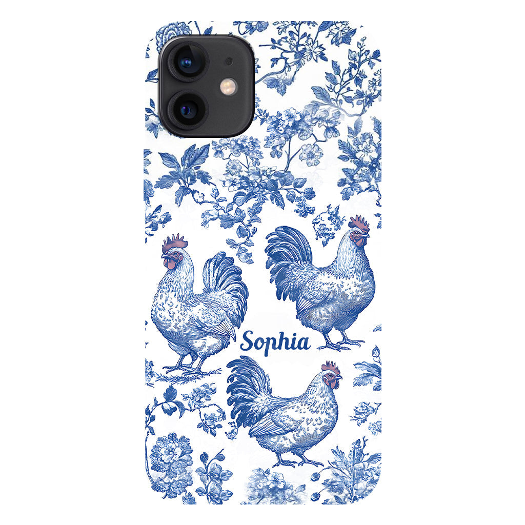 Chicken Toile de Jouy - Personalized Chicken Full Print Phone Case
