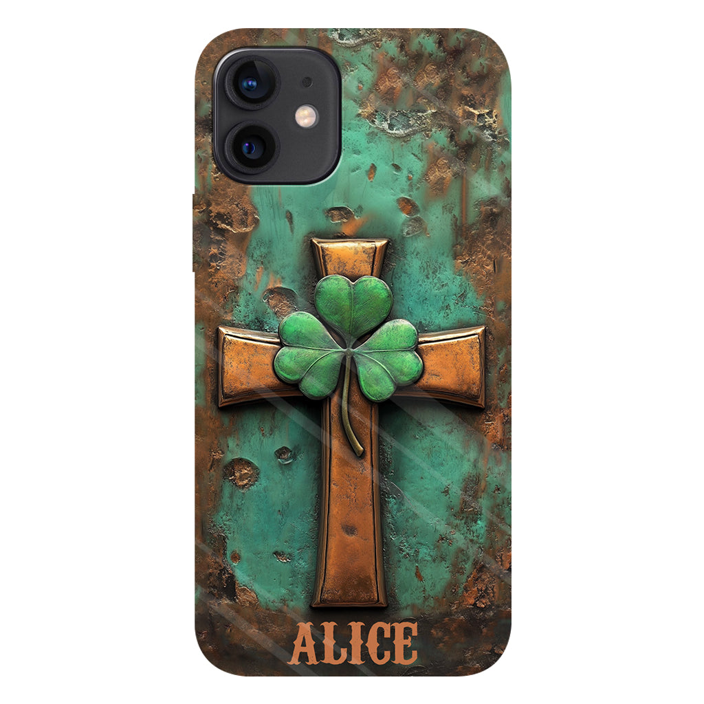 Vintage Irish Cross - Personalized Saint Patrick's Day Full Print Phone Case