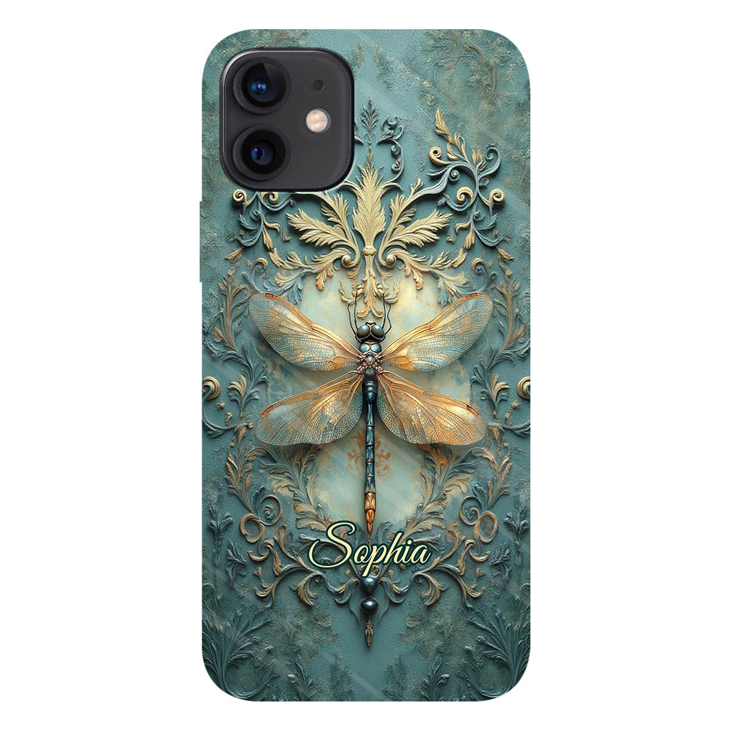 Stunning Dragonfly - Personalized Dragonfly Full Print Phone Case
