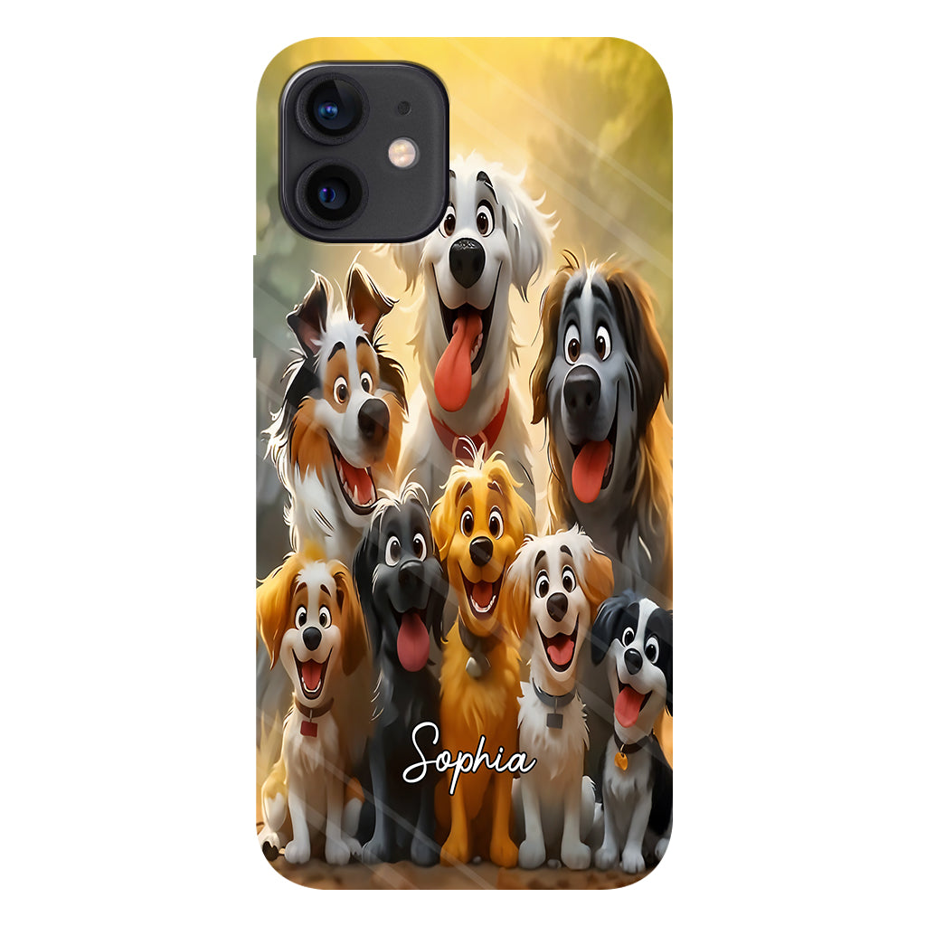 Juste une fille qui aime les chiens - Coque de téléphone personnalisée avec impression intégrale de chien