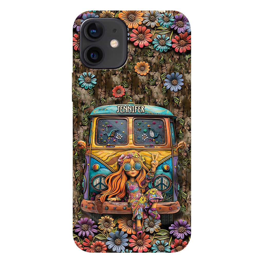 Coque de téléphone personnalisée Cute Caravan - Hippie avec imprimé intégral
