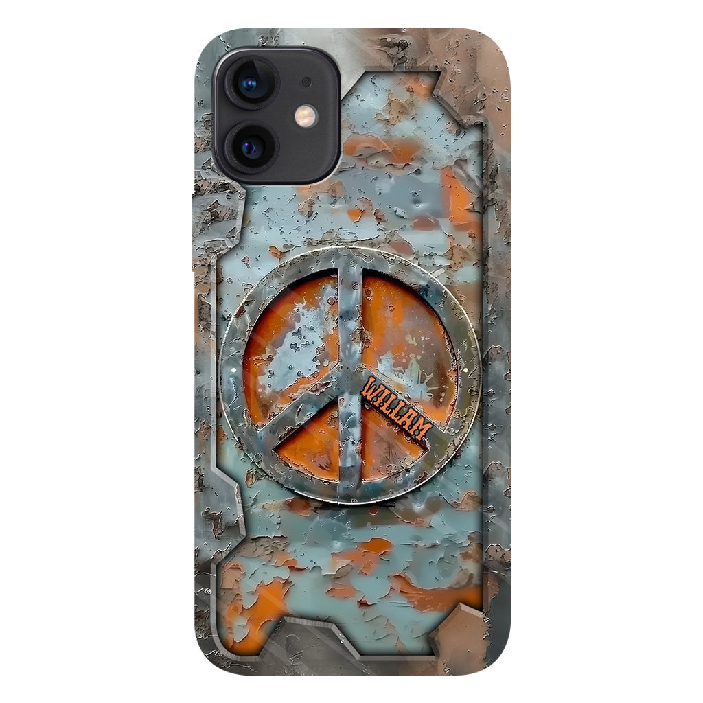 Love Peace - Personalized Hippie Full Print Phone Case