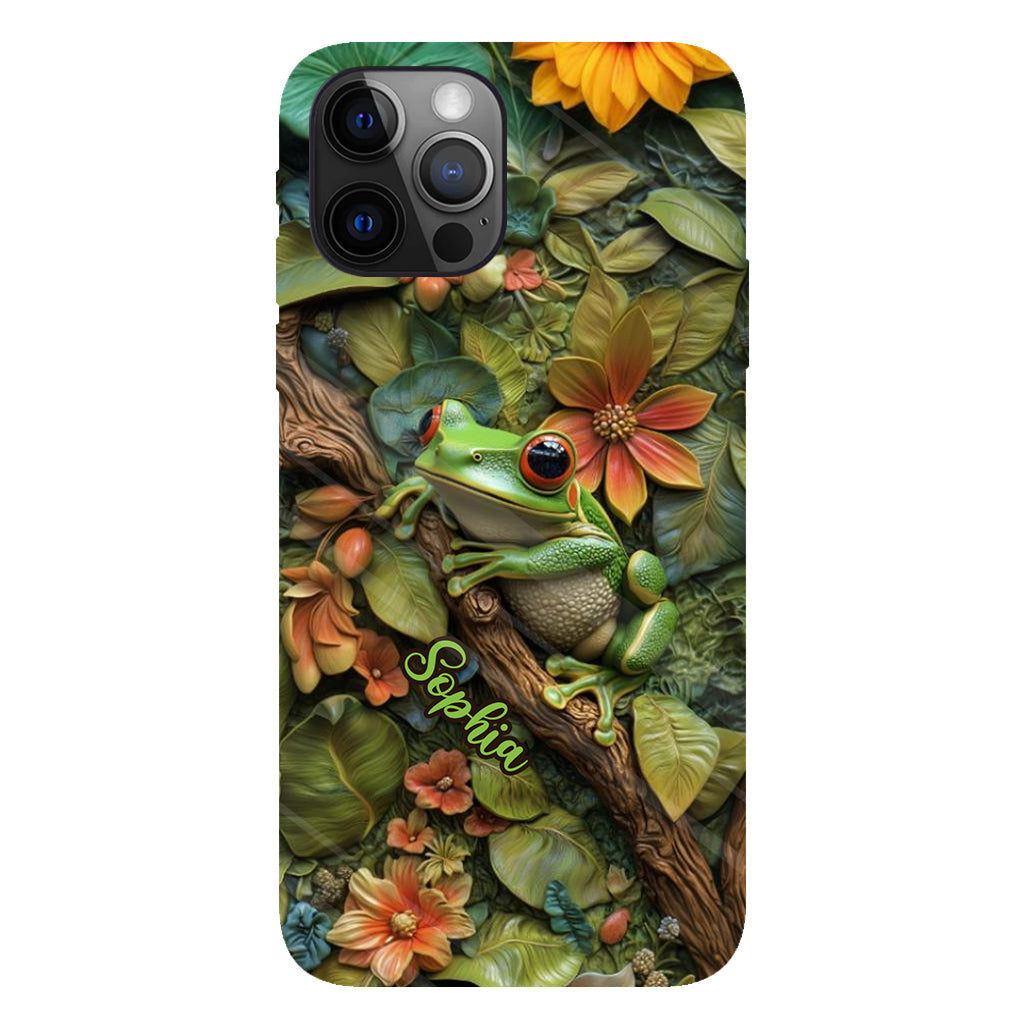 Adorable Grenouille - Coque de téléphone personnalisée avec imprimé grenouille