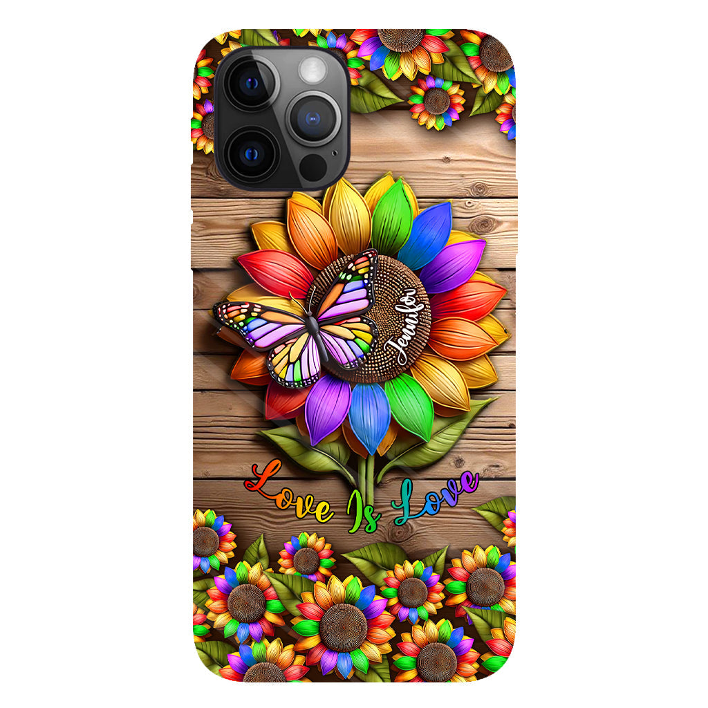 Love Is Love - Personalized LGBT Support Full Print Phone Case