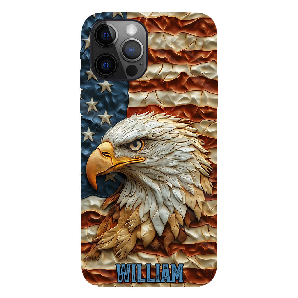 Strong Eagle - Coque de téléphone personnalisée avec aigle à tête blanche et impression intégrale