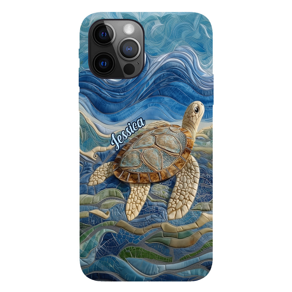 Coque de téléphone personnalisée avec motif tortue pour les amoureux des tortues