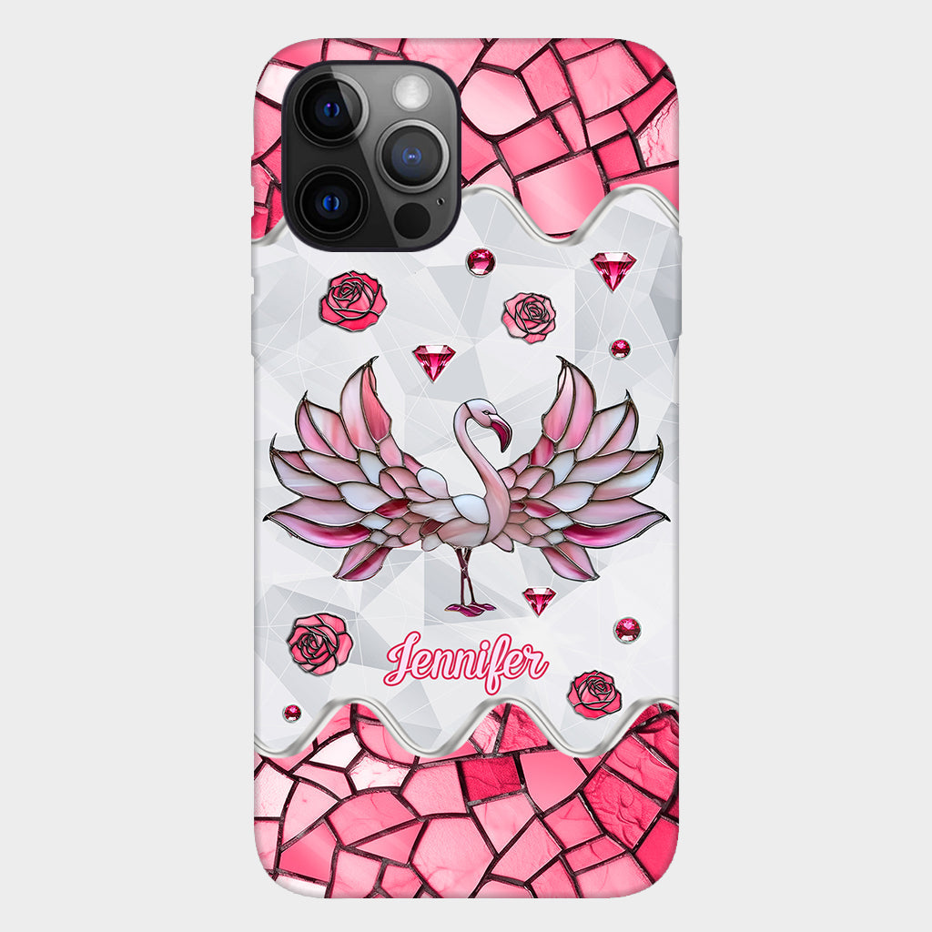 Magnifique flamant rose - Coque de téléphone personnalisée avec imprimé flamant rose intégral