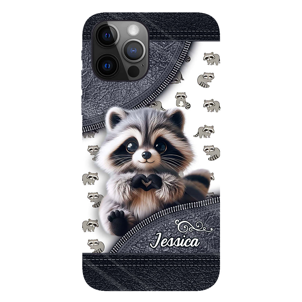 Adorable raton laveur - Coque de téléphone personnalisée avec motif raton laveur intégral