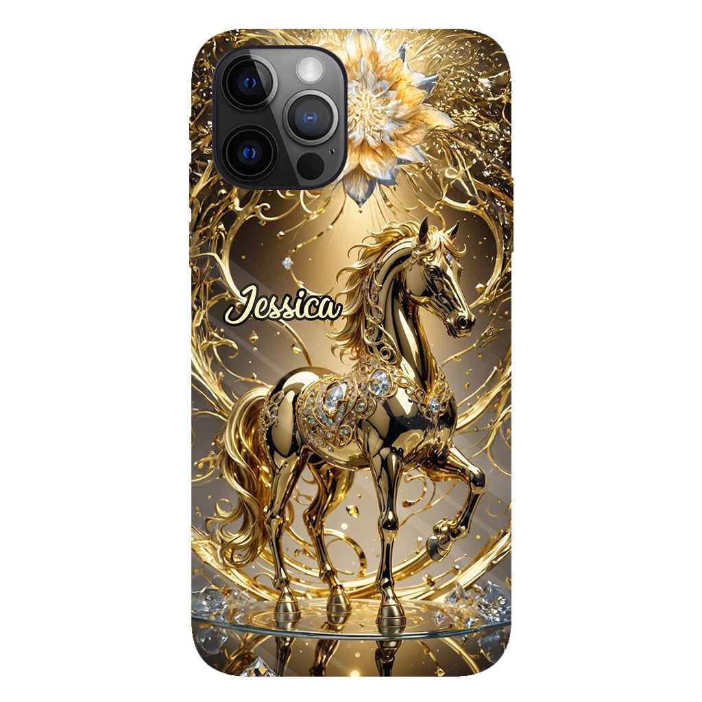Coque de téléphone personnalisée avec motif cheval « Magnifique Cheval »